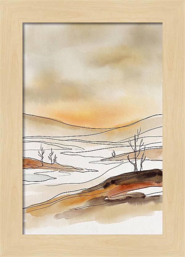 Frozen Tundra With Northern Glow