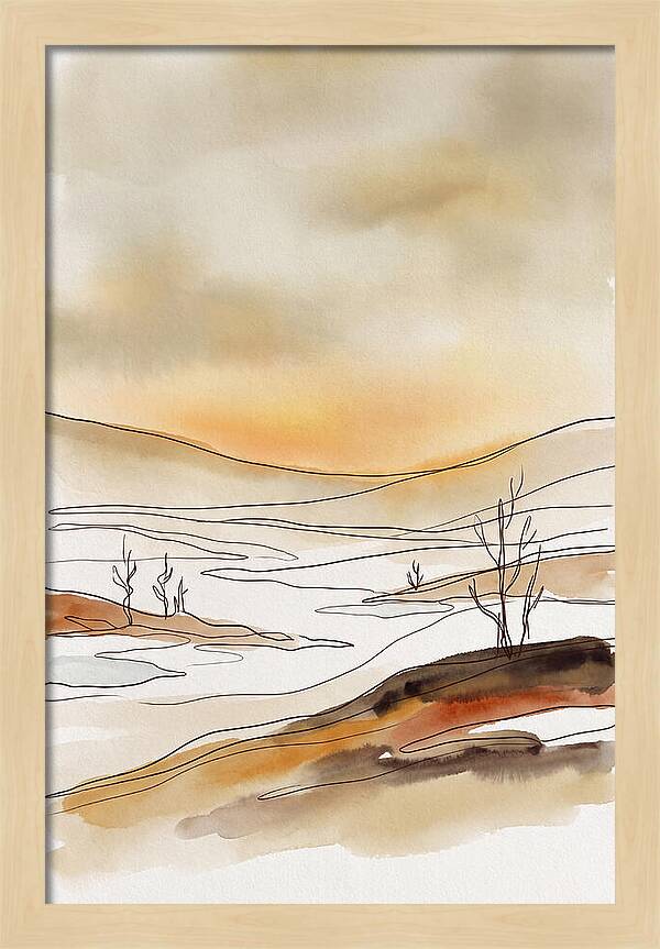 Frozen Tundra With Northern Glow