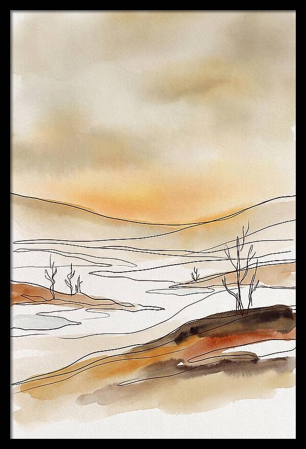 Frozen Tundra With Northern Glow