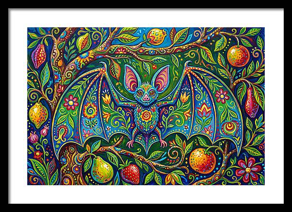 Fruit Bat Among Vibrant Foliage