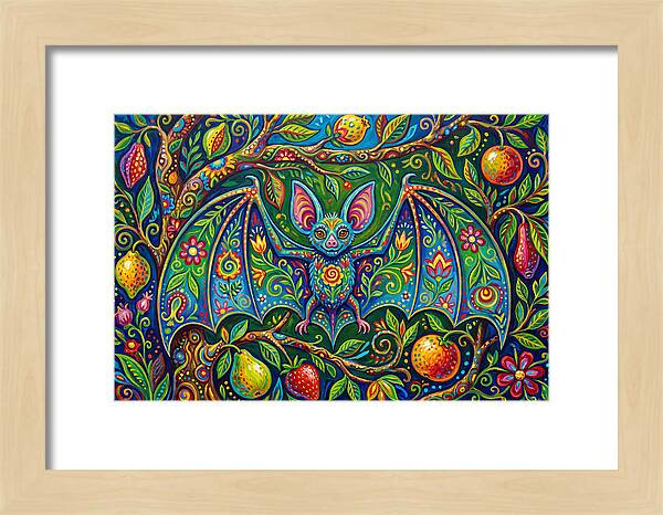 Fruit Bat Among Vibrant Foliage