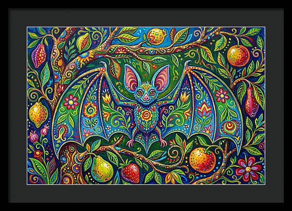 Fruit Bat Among Vibrant Foliage