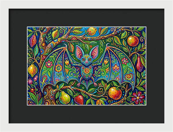 Fruit Bat Among Vibrant Foliage