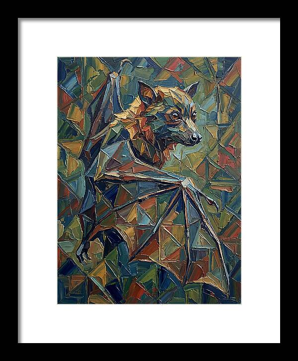 Fruit Bat In Abstract Colors
