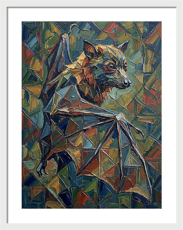 Fruit Bat In Abstract Colors