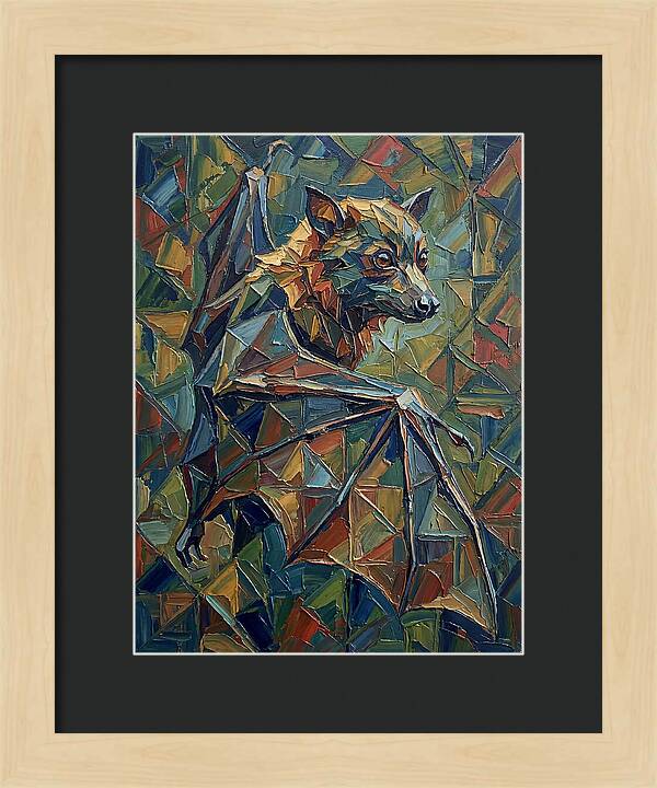 Fruit Bat In Abstract Colors