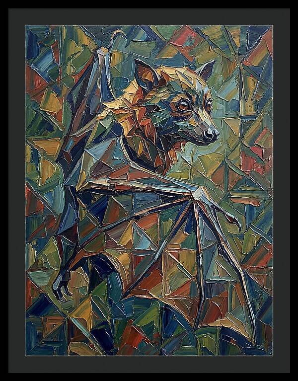 Fruit Bat In Abstract Colors