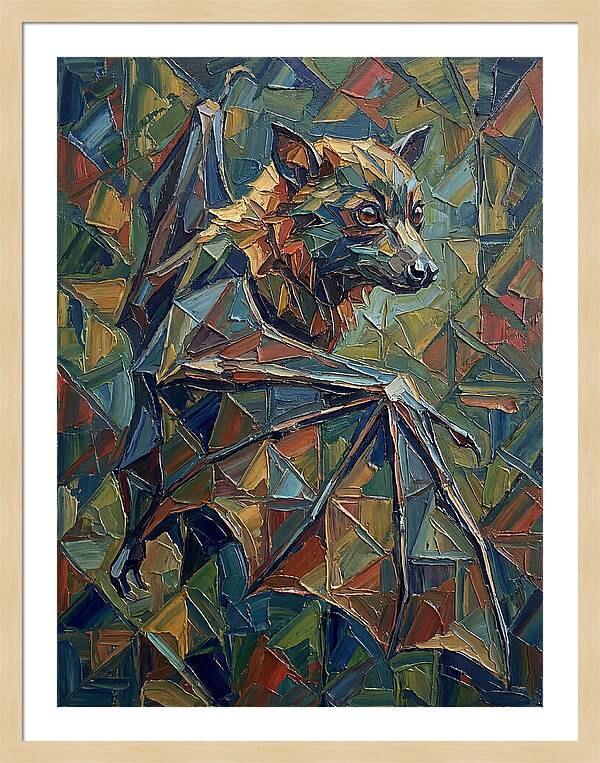 Fruit Bat In Abstract Colors