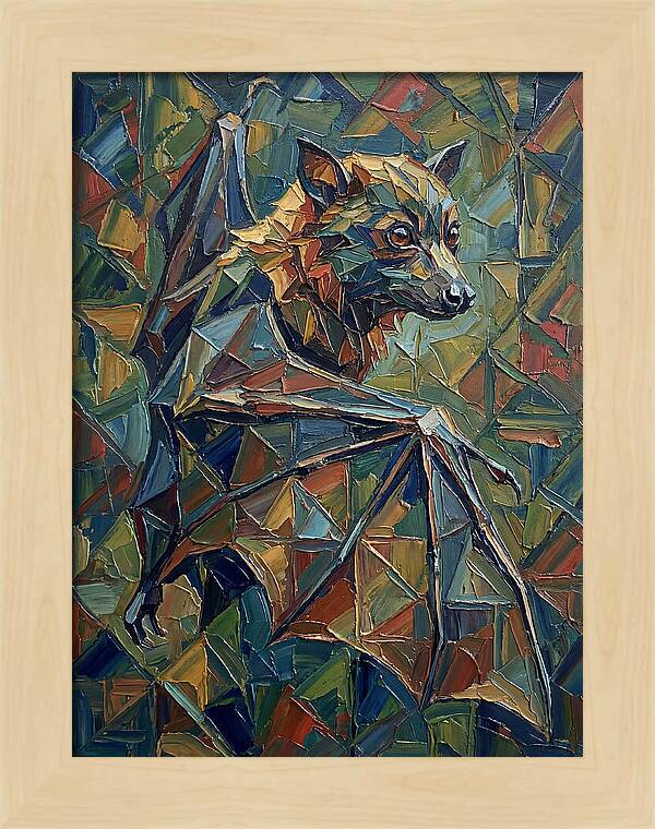 Fruit Bat In Abstract Colors