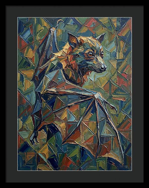Fruit Bat In Abstract Colors