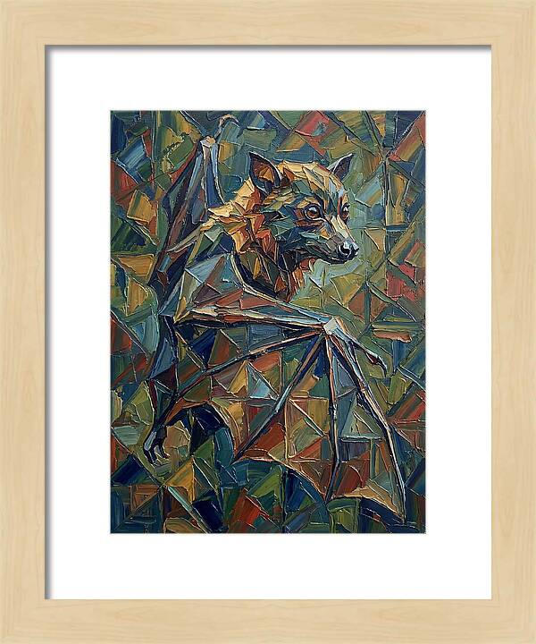Fruit Bat In Abstract Colors