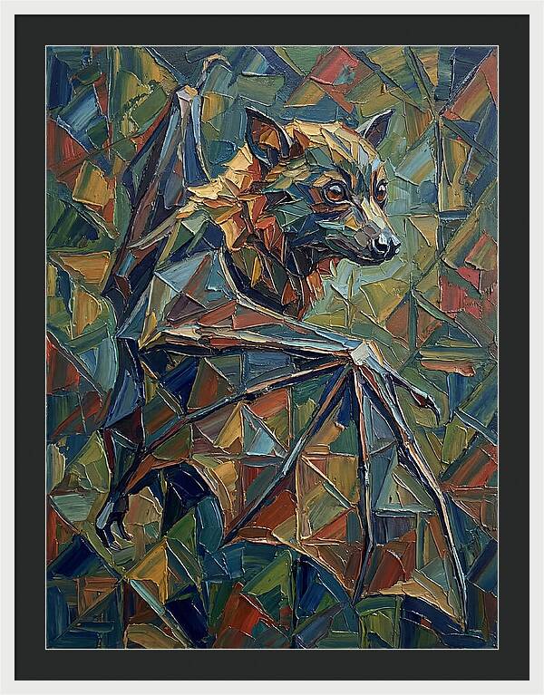 Fruit Bat In Abstract Colors