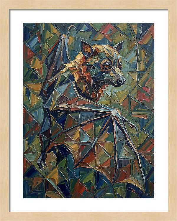 Fruit Bat In Abstract Colors