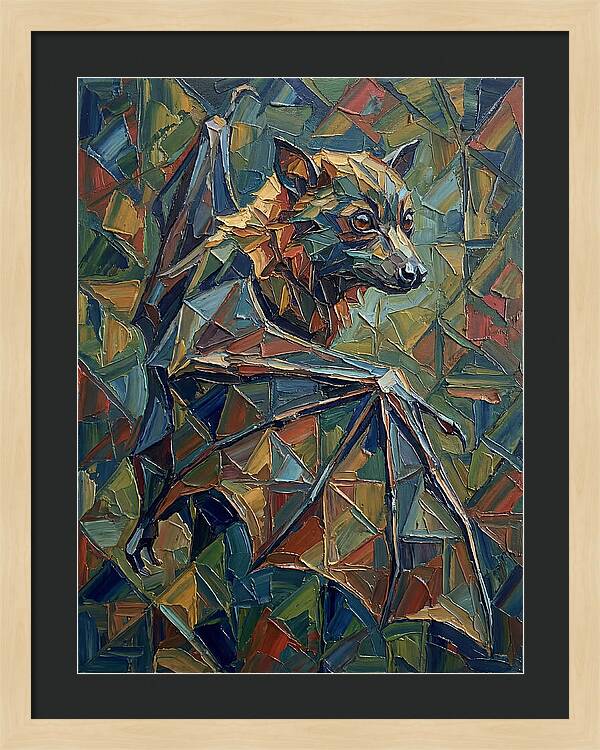 Fruit Bat In Abstract Colors