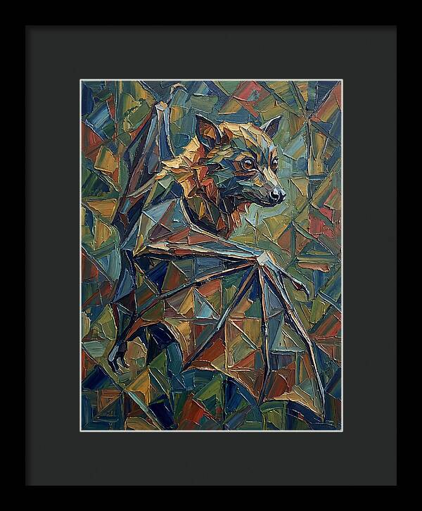 Fruit Bat In Abstract Colors