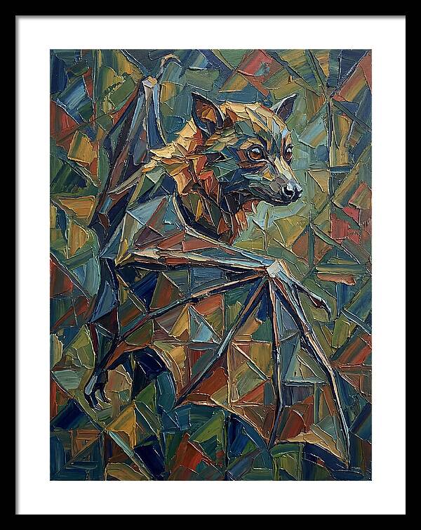 Fruit Bat In Abstract Colors