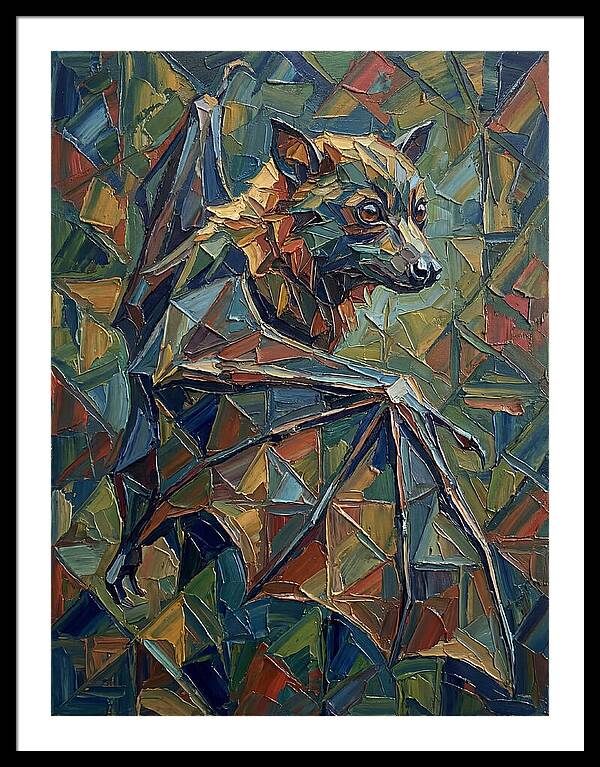 Fruit Bat In Abstract Colors