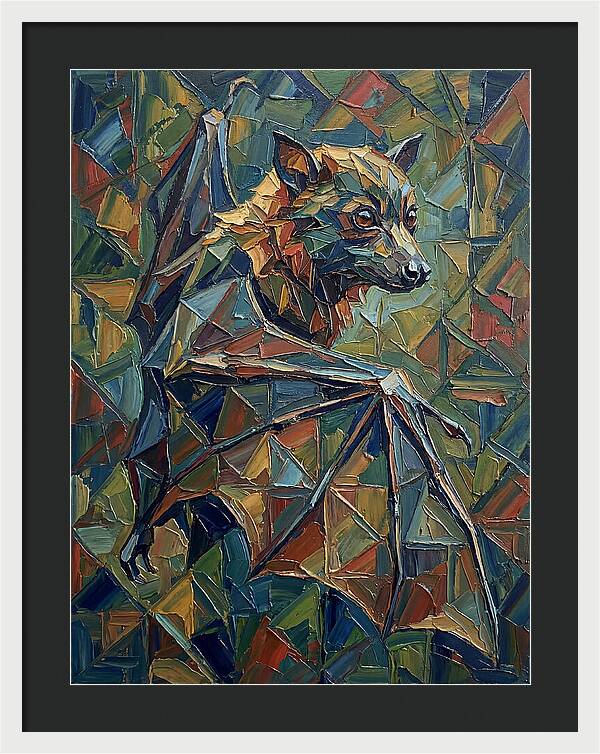 Fruit Bat In Abstract Colors