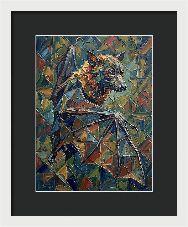 Fruit Bat In Abstract Colors