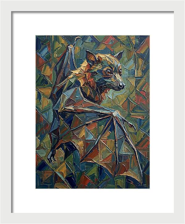 Fruit Bat In Abstract Colors