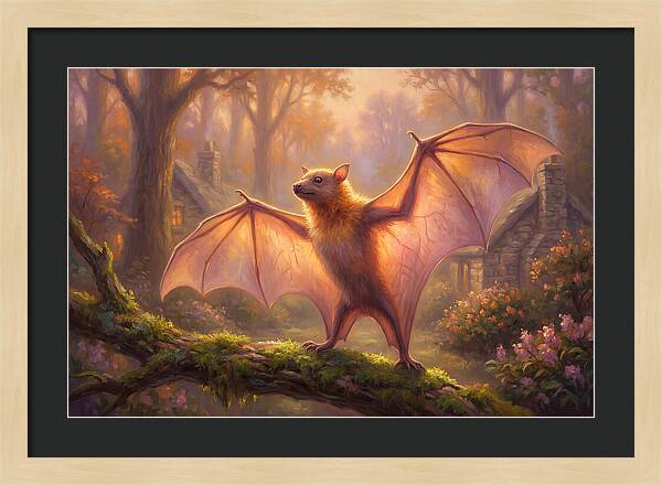 Fruit Bat In Enchanted Forest