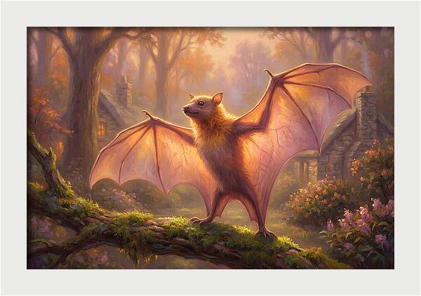 Fruit Bat In Enchanted Forest