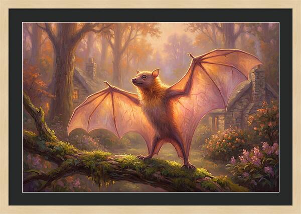 Fruit Bat In Enchanted Forest