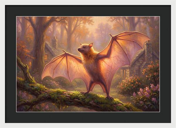 Fruit Bat In Enchanted Forest