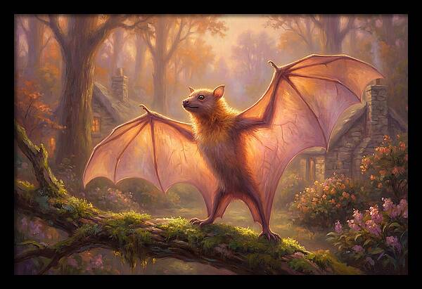 Fruit Bat In Enchanted Forest