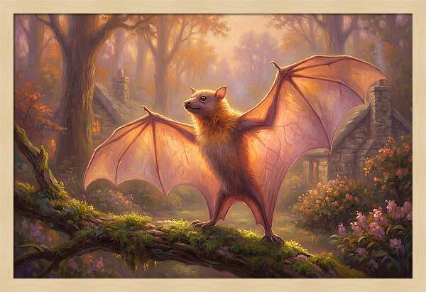 Fruit Bat In Enchanted Forest