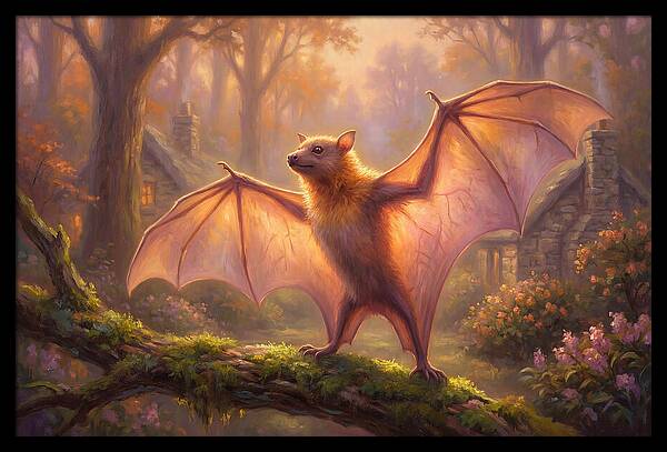 Fruit Bat In Enchanted Forest