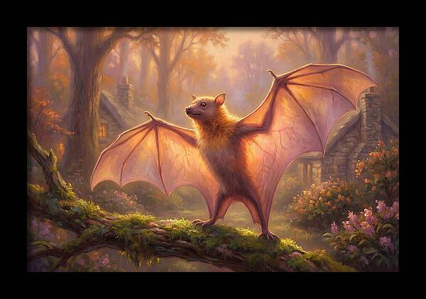 Fruit Bat In Enchanted Forest