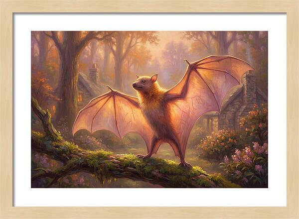 Fruit Bat In Enchanted Forest