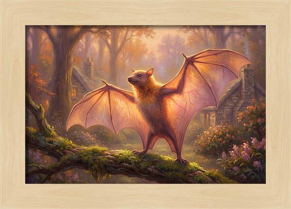 Fruit Bat In Enchanted Forest