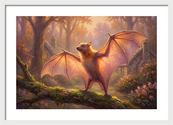 Fruit Bat In Enchanted Forest