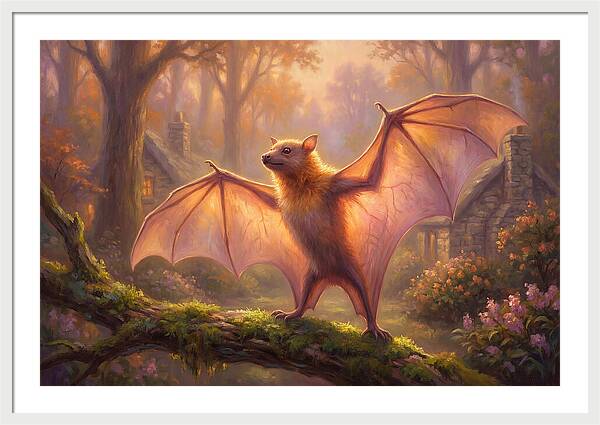 Fruit Bat In Enchanted Forest