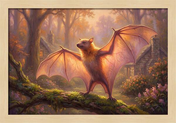 Fruit Bat In Enchanted Forest