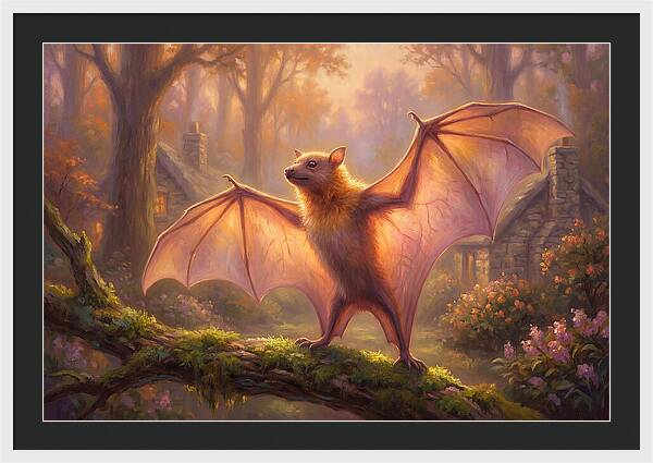 Fruit Bat In Enchanted Forest