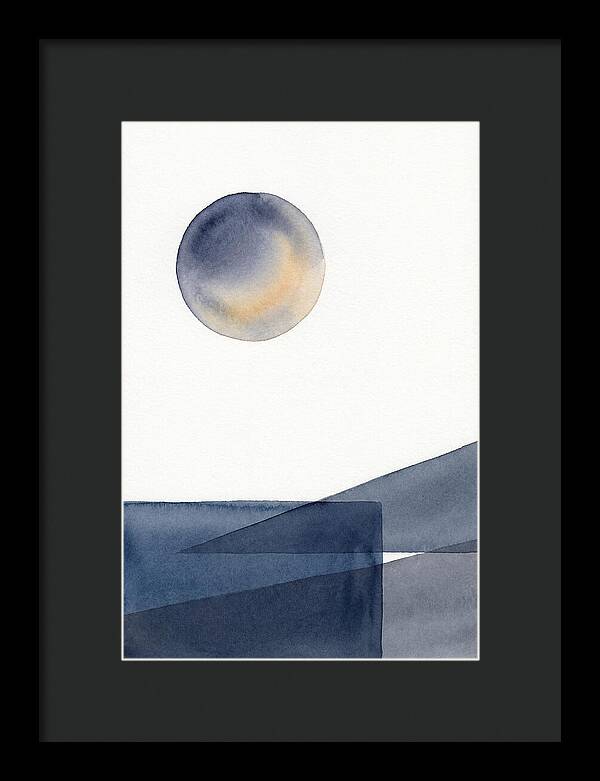 Full Moon Over Abstract Landscape
