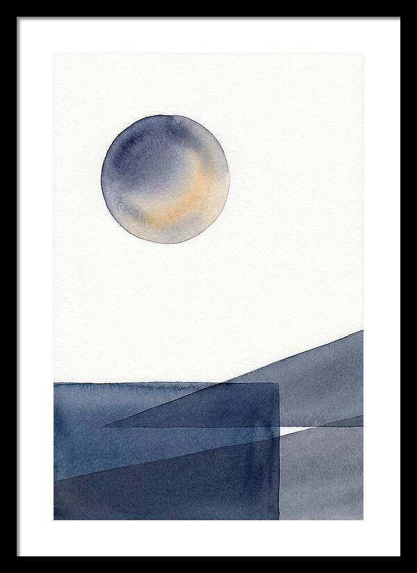 Full Moon Over Abstract Landscape