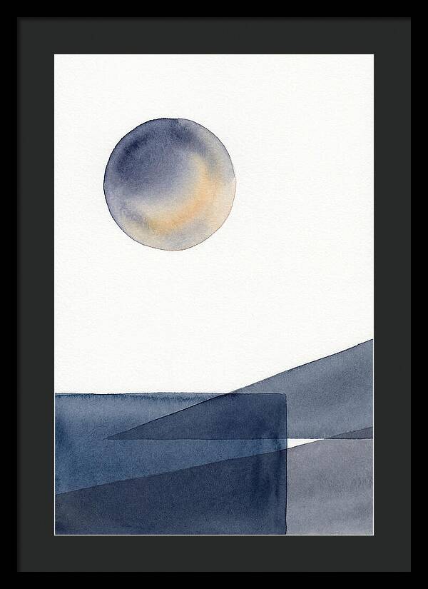 Full Moon Over Abstract Landscape