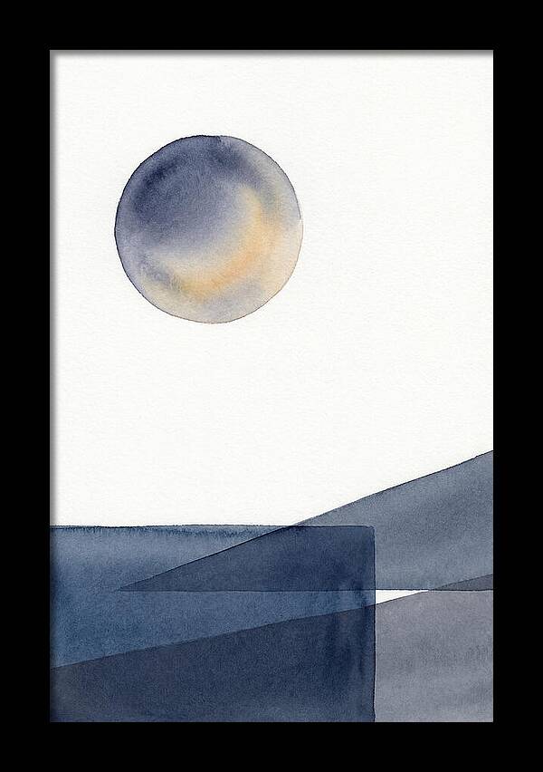 Full Moon Over Abstract Landscape