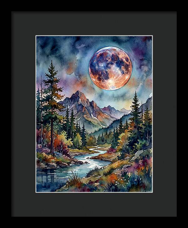 Full Moon Over Mountain Stream