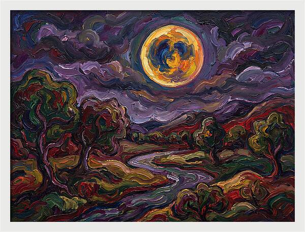 Full Moon Over Serene Landscape