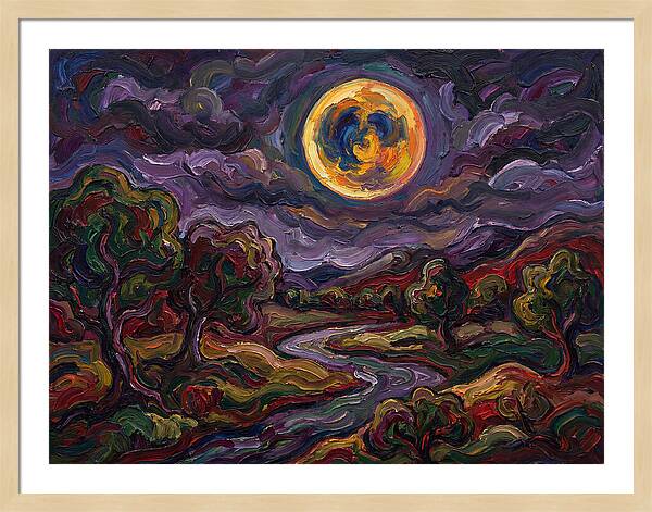 Full Moon Over Serene Landscape