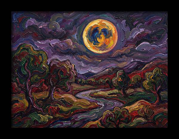 Full Moon Over Serene Landscape
