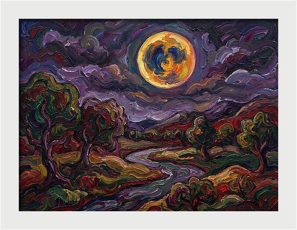 Full Moon Over Serene Landscape
