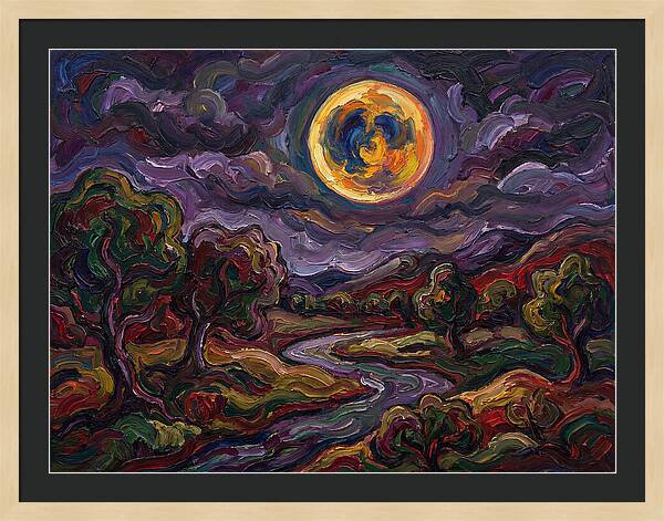 Full Moon Over Serene Landscape