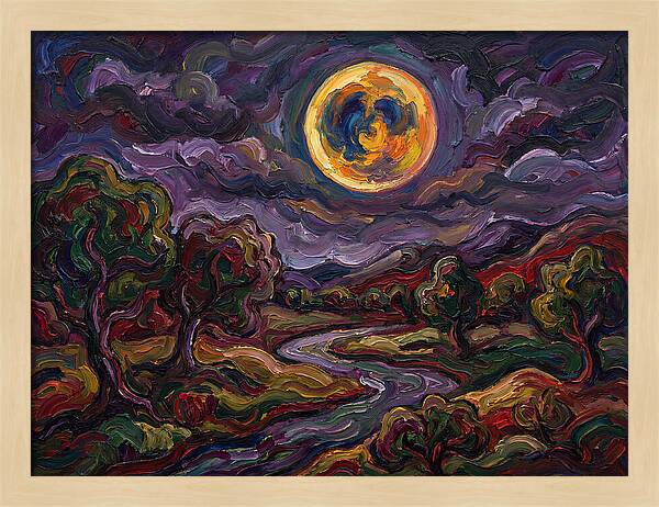 Full Moon Over Serene Landscape