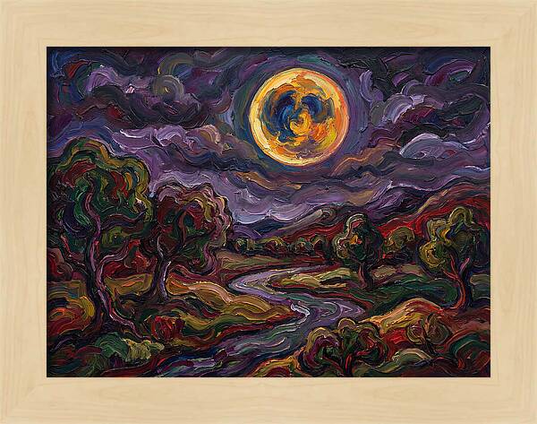 Full Moon Over Serene Landscape